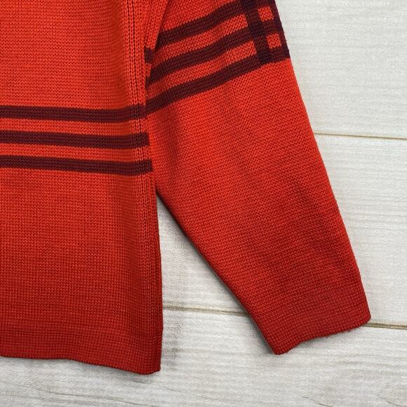 Jonathan Richards Vintage Nordic Ski Sweater Mens S Red 100% Virgin WOOL - Picture 4 of 10